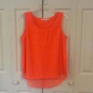 Teens long orange blouse large